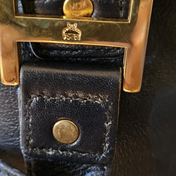 Authentic MCM White Blue Meesenger Crossbody Shoulder Bag EUC Germany - Picture 7 of 16